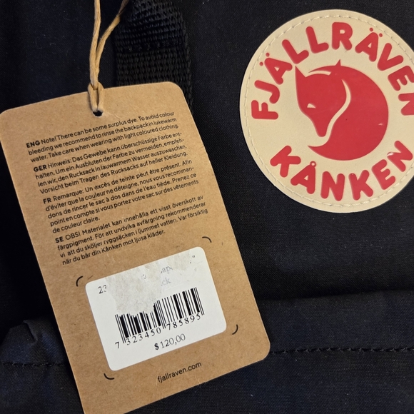 NWT Fjallraven Kanken 17"  Laptop Backpack Black - Picture 8 of 11